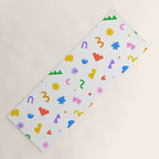 Fun colorful abstract organic shape art pattern Yoga Mat Gallery Image 1