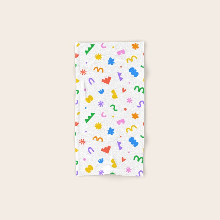 Fun colorful abstract organic shape art pattern Bath Towel Gallery Image 1