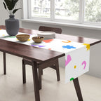 Fun colorful abstract organic shape art pattern Table Runner Gallery Image 2