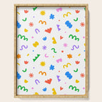 Fun colorful abstract organic shape art pattern Serving Tray Gallery Image 1