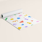 Fun colorful abstract organic shape art pattern Yoga Mat Gallery Image 2