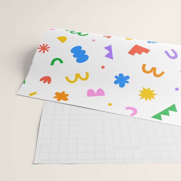 Fun colorful abstract organic shape art pattern Wrapping Paper Gallery Image 2