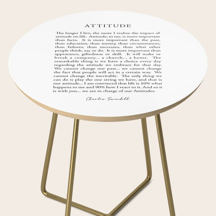 Charles Swindoll Quote, Attitude Side Table Gallery Image 2