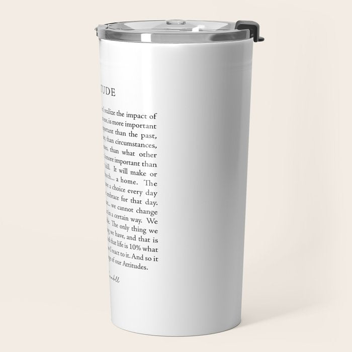Charles Swindoll Quote, Attitude Travel Mug Gallery Image 2