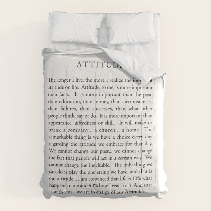 Charles Swindoll Quote, Attitude Comforter Gallery Image 6