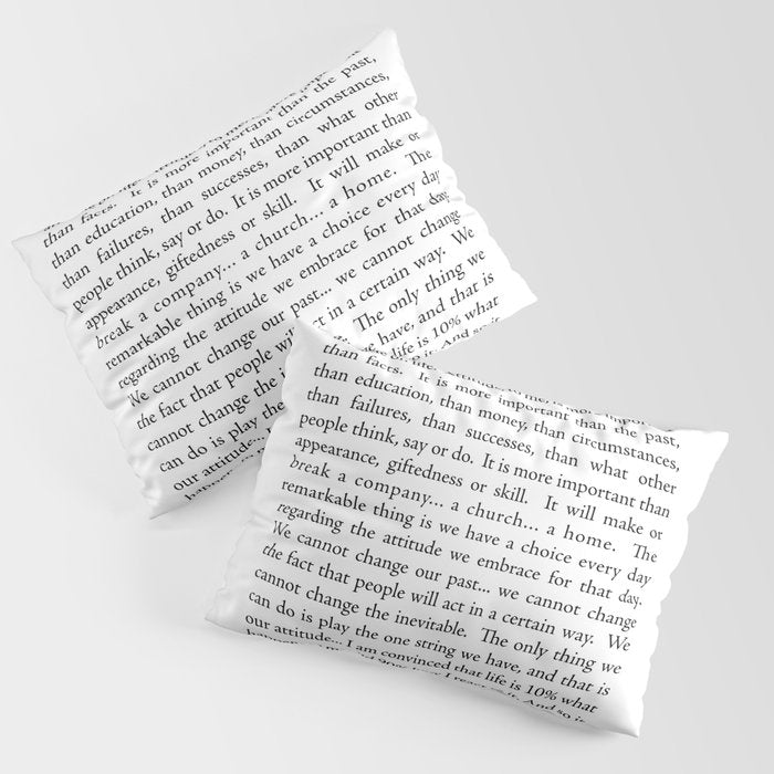 Charles Swindoll Quote, Attitude Pillow Sham Gallery Image 1