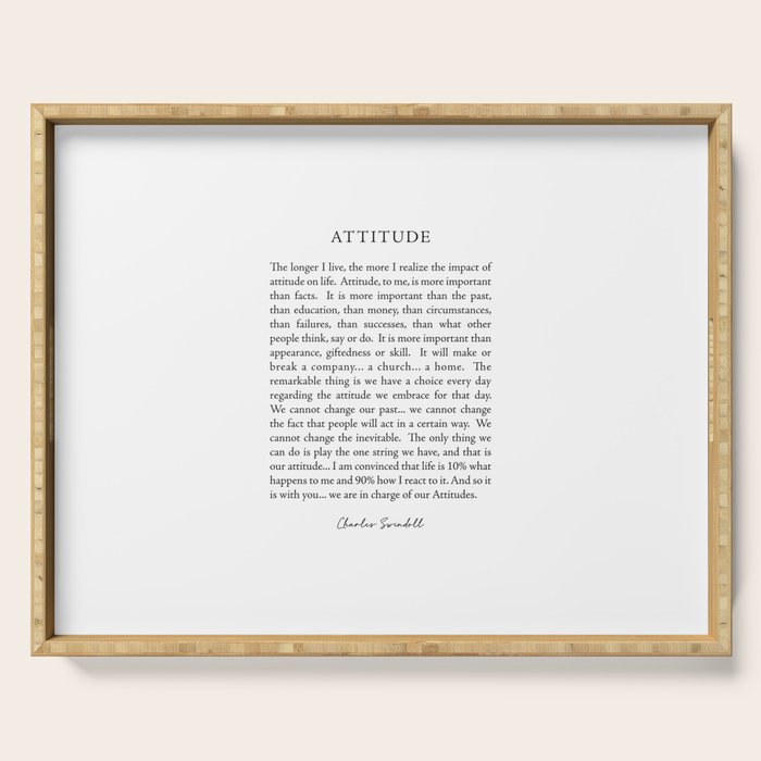 Charles Swindoll Quote, Attitude Serving Tray Gallery Image 1