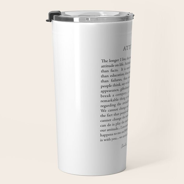 Charles Swindoll Quote, Attitude Travel Mug Gallery Image 3