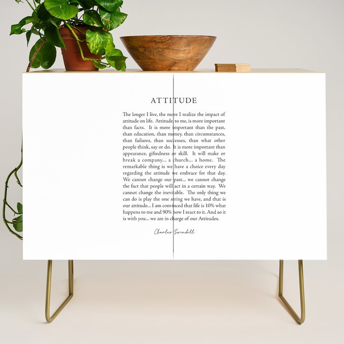 Charles Swindoll Quote, Attitude Credenza Gallery Image 1