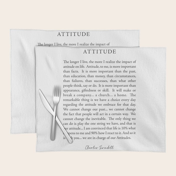 Charles Swindoll Quote, Attitude Placemat Gallery Image 1