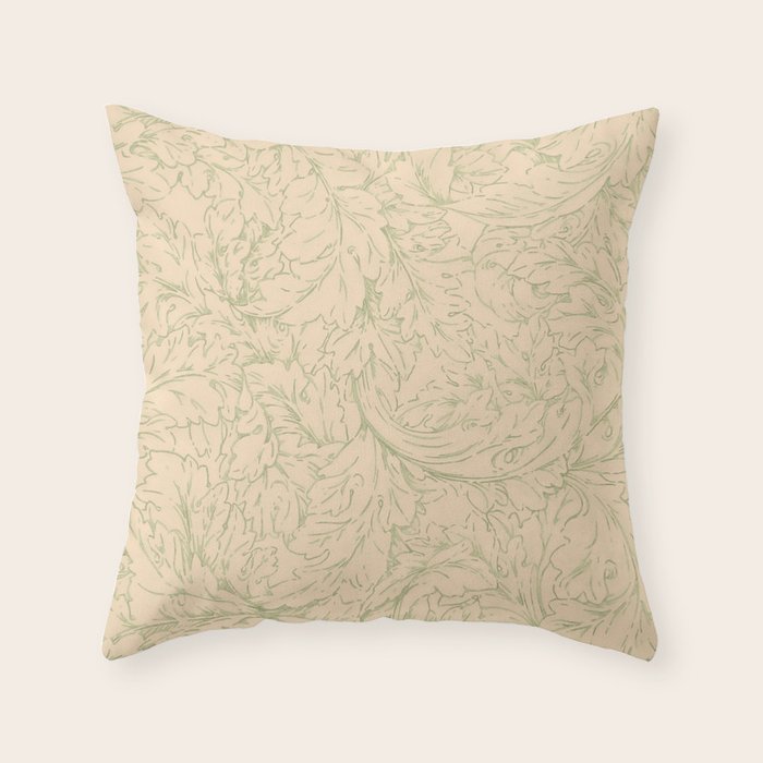 William Morris "Acanthus Scroll" 11. Throw Pillow Gallery Image 1
