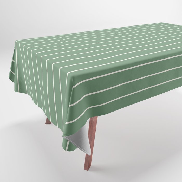 Minimal Arch XXXVIII Fresh Green Modern Geometric Lines Tablecloth Gallery Image 1