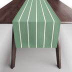 Minimal Arch XXXVIII Fresh Green Modern Geometric Lines Table Runner Gallery Image 1