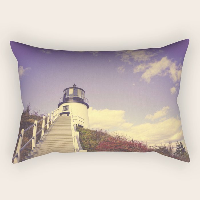 Maine Coast Lighthouse Rectangular Pillow Gallery Image 1