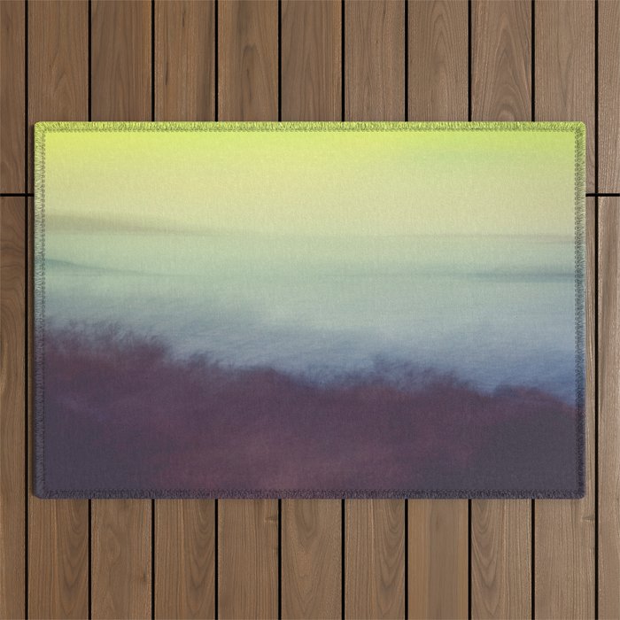 Coastal Landscape Abstract Outdoor Rug Gallery Image 1