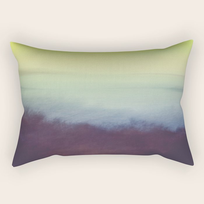 Coastal Landscape Abstract Rectangular Pillow Gallery Image 1