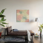 Floral Blooms, Soft Pink, Green and Teal, Design Prints Wood Wall Art Gallery Image 2