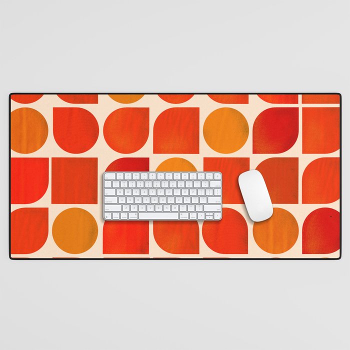 Fun Geometry - Mid-century abstract Desk Mat Gallery Image 1