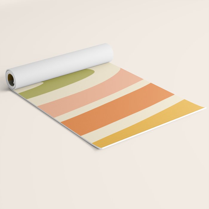 Retro Rainbow Yoga Mat Gallery Image 2