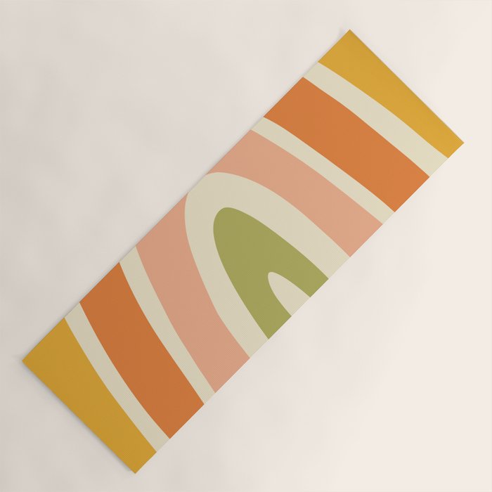 Retro Rainbow Yoga Mat Gallery Image 1