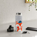 Christmas Fox with fairy lights Water Bottle Gallery Image 4
