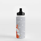 Christmas Fox with fairy lights Water Bottle Gallery Image 2