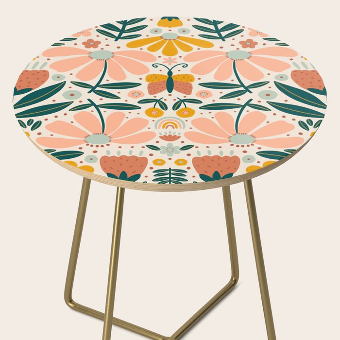 Pretty Floral - Earth Colors Side Table Gallery Image 2