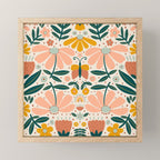 Pretty Floral - Earth Colors Mini Art Print Gallery Image 1