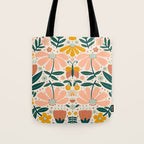 Pretty Floral - Earth Colors Tote Bag Gallery Image 1