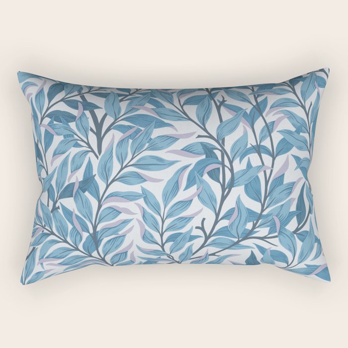 Romantic Botanica - Foliage in Light Blue Rectangular Pillow Gallery Image 2