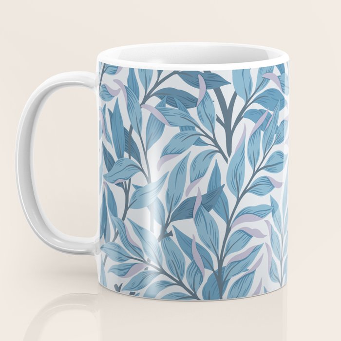 Romantic Botanica - Foliage in Light Blue Coffee Mug Gallery Image 3