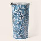 Romantic Botanica - Foliage in Light Blue Travel Mug Gallery Image 3