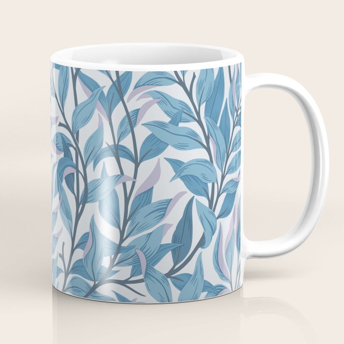 Romantic Botanica - Foliage in Light Blue Coffee Mug Gallery Image 1