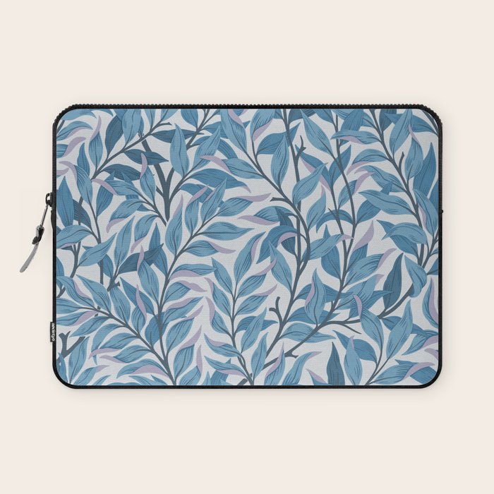 Romantic Botanica - Foliage in Light Blue Laptop Sleeve Gallery Image 1