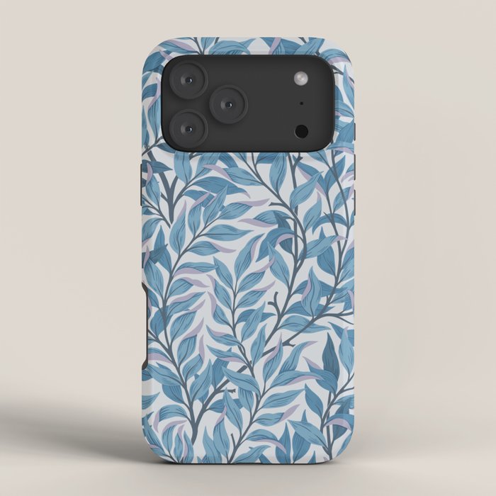 Romantic Botanica - Foliage in Light Blue iPhone Case Gallery Image 4