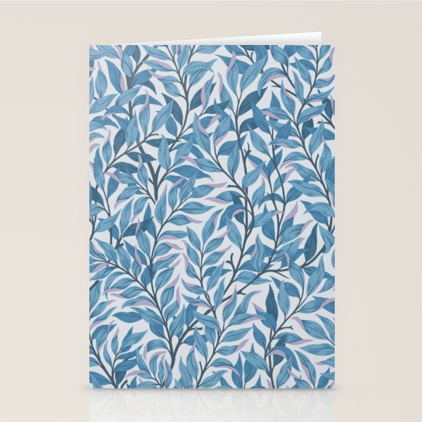 Romantic Botanica - Foliage in Light Blue Stationery Card Gallery Image 2