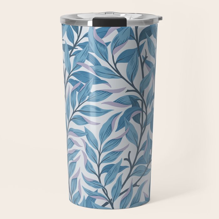 Romantic Botanica - Foliage in Light Blue Travel Mug Gallery Image 1
