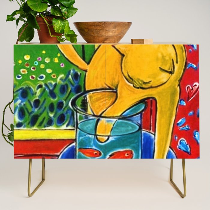 Henri Matisse - Cat With Red Fish still life painting Credenza Gallery Image 1