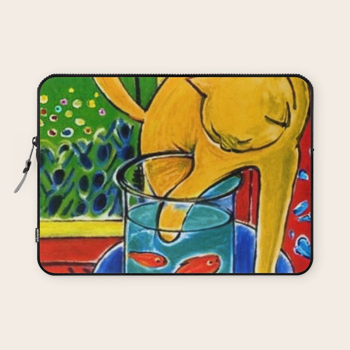 Henri Matisse - Cat With Red Fish still life painting Laptop Sleeve Gallery Image 1