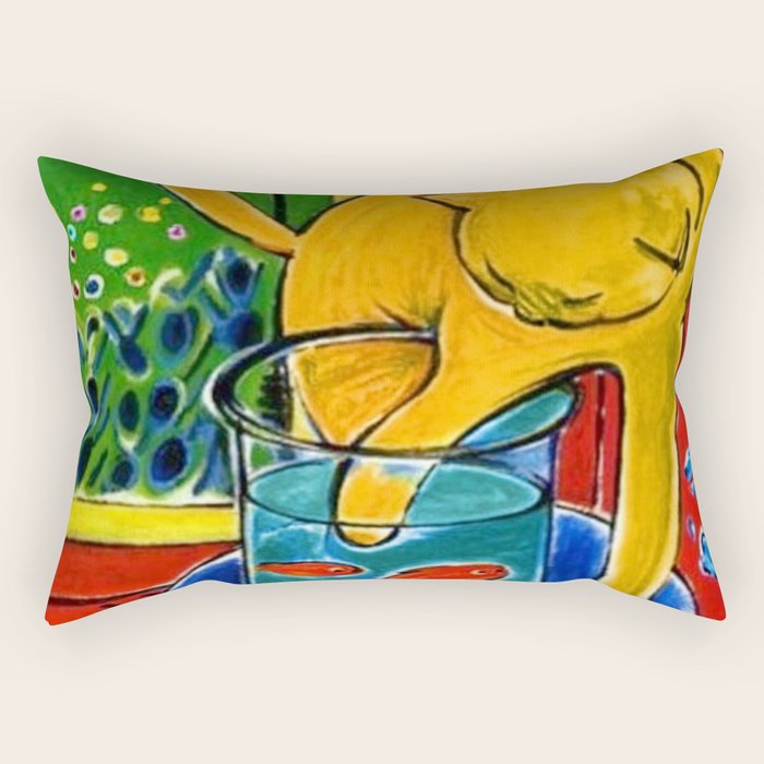 Henri Matisse - Cat With Red Fish still life painting Rectangular Pillow Gallery Image 2