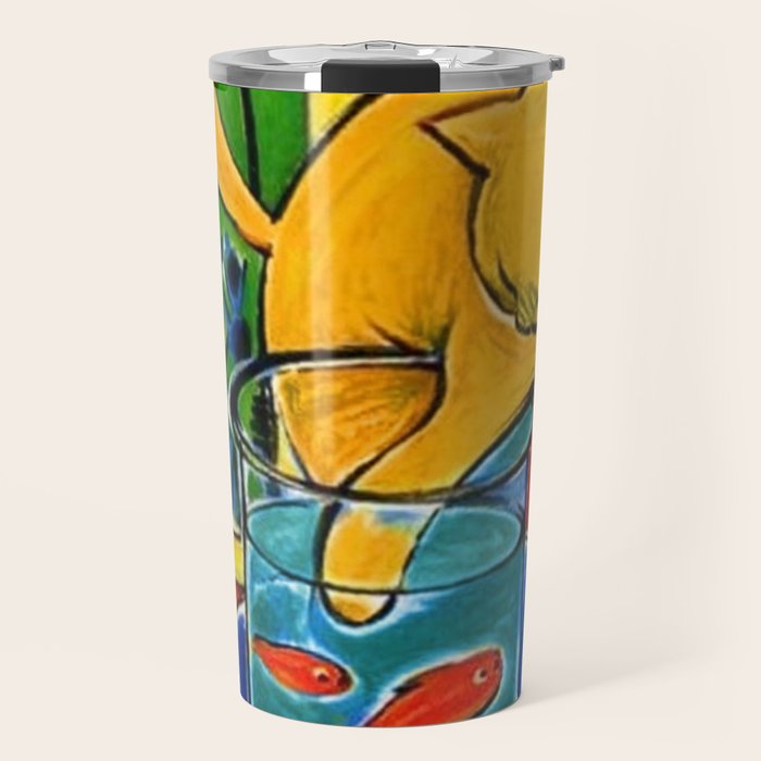 Henri Matisse - Cat With Red Fish still life painting Travel Mug Gallery Image 1