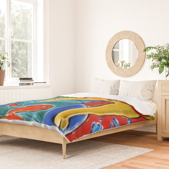 Henri Matisse - Cat With Red Fish still life painting Duvet Cover Gallery Image 2