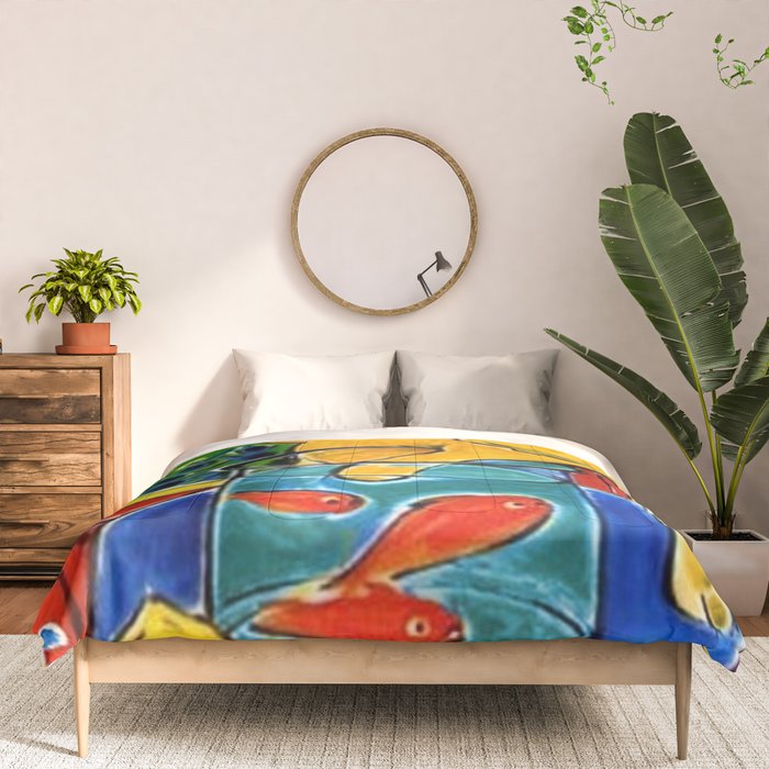 Henri Matisse - Cat With Red Fish still life painting Comforter Gallery Image 3