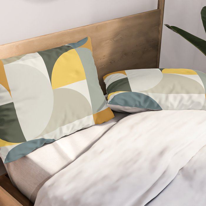 Mid Century Geometric 13 Pillow Sham Gallery Image 2