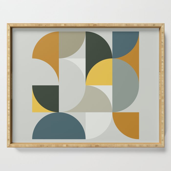 Mid Century Geometric 13 Serving Tray Gallery Image 1
