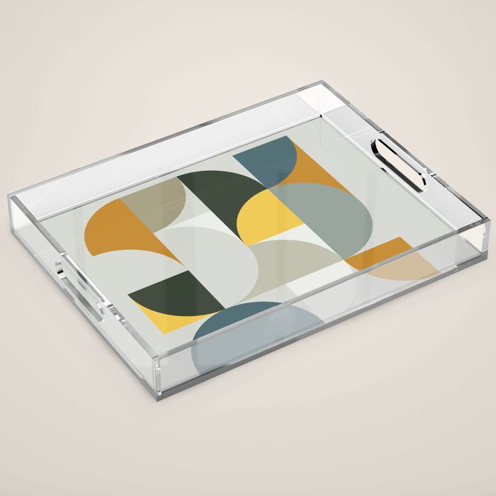 Mid Century Geometric 13 Acrylic Tray Gallery Image 1