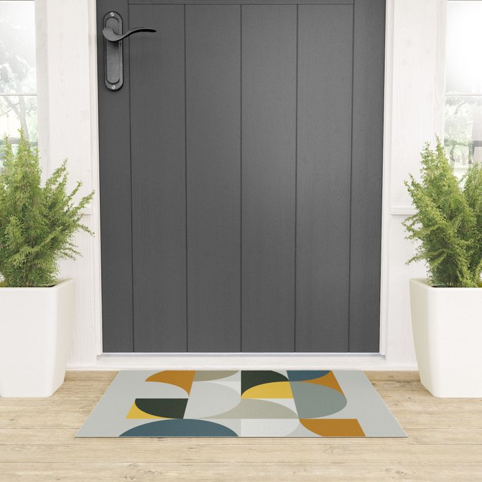 Mid Century Geometric 13 Welcome Mat Gallery Image 3