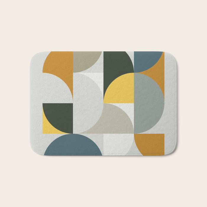 Mid Century Geometric 13 Bath Mat Gallery Image 1