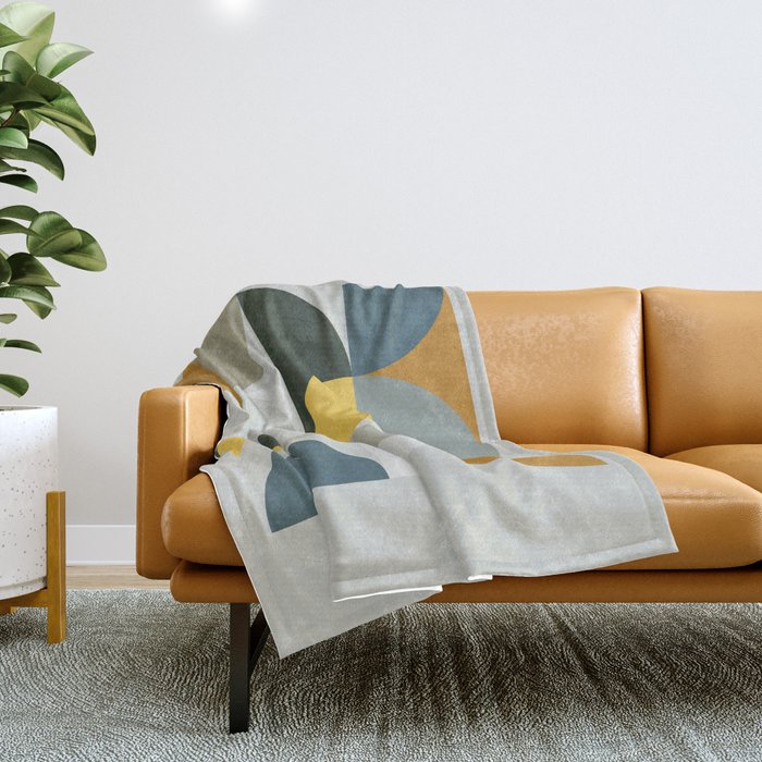 Mid Century Geometric 13 Throw Blanket Gallery Image 1