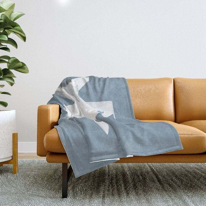 F-18 Super Hornet Jet Aircraft - Slate Throw Blanket Gallery Image 1